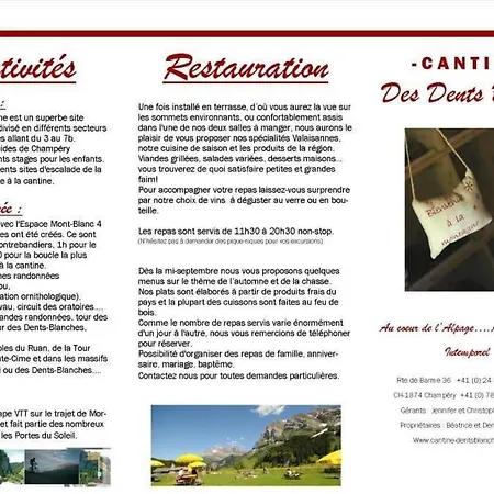 Cantine Des Dents Blanche * Champéry